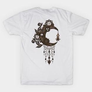 Elegant steampunk moon with gears T-Shirt